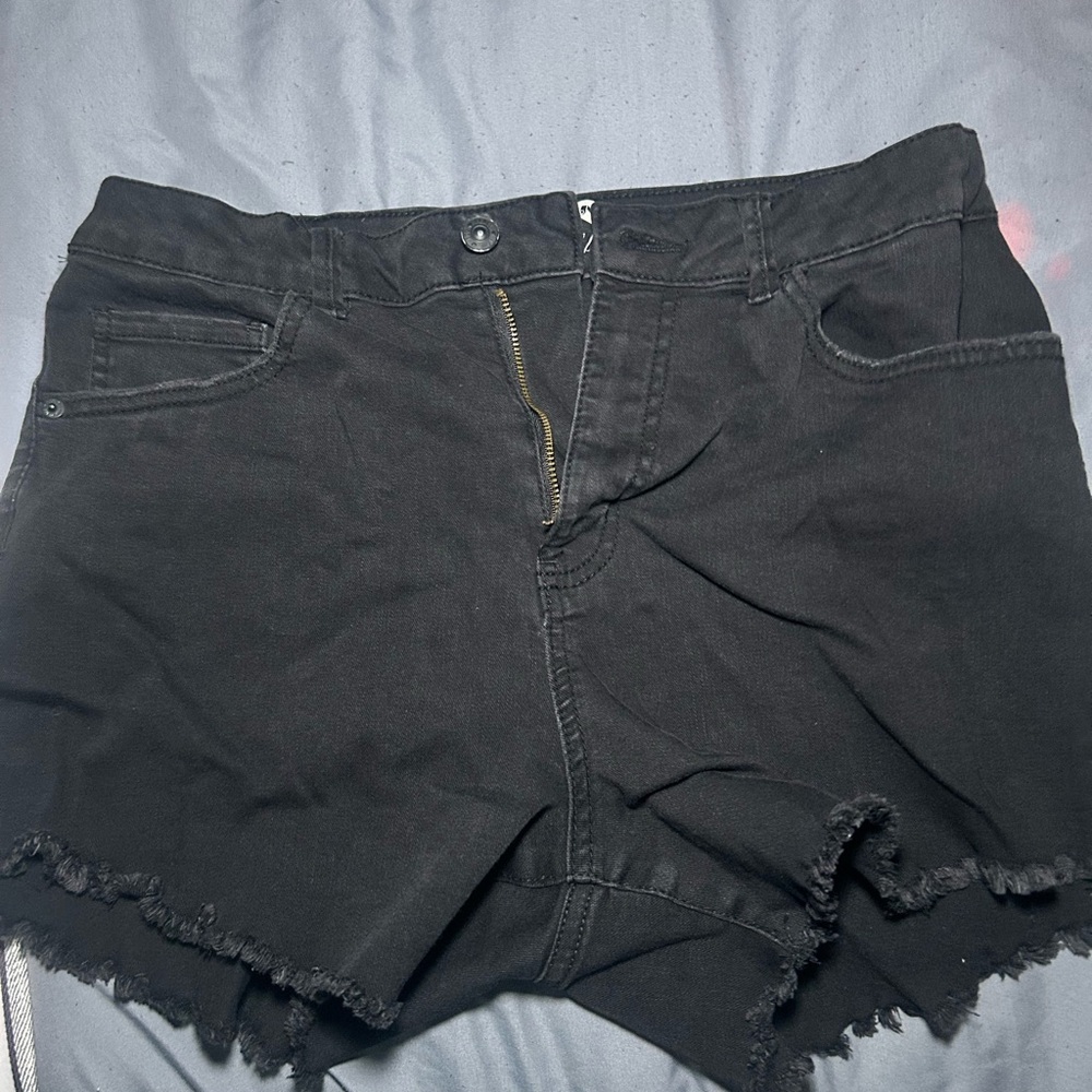 Black Denim Women's Shorts